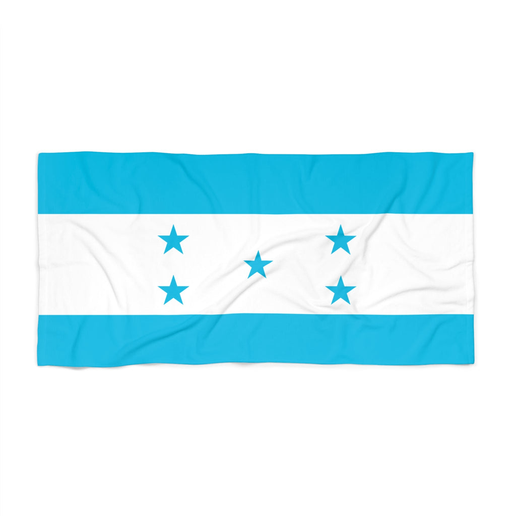 Serviette de plage drapeau du Honduras | Qualité & Durable - 2 tailles | Fierté hondurienne | Cadeau pour les Honduriens