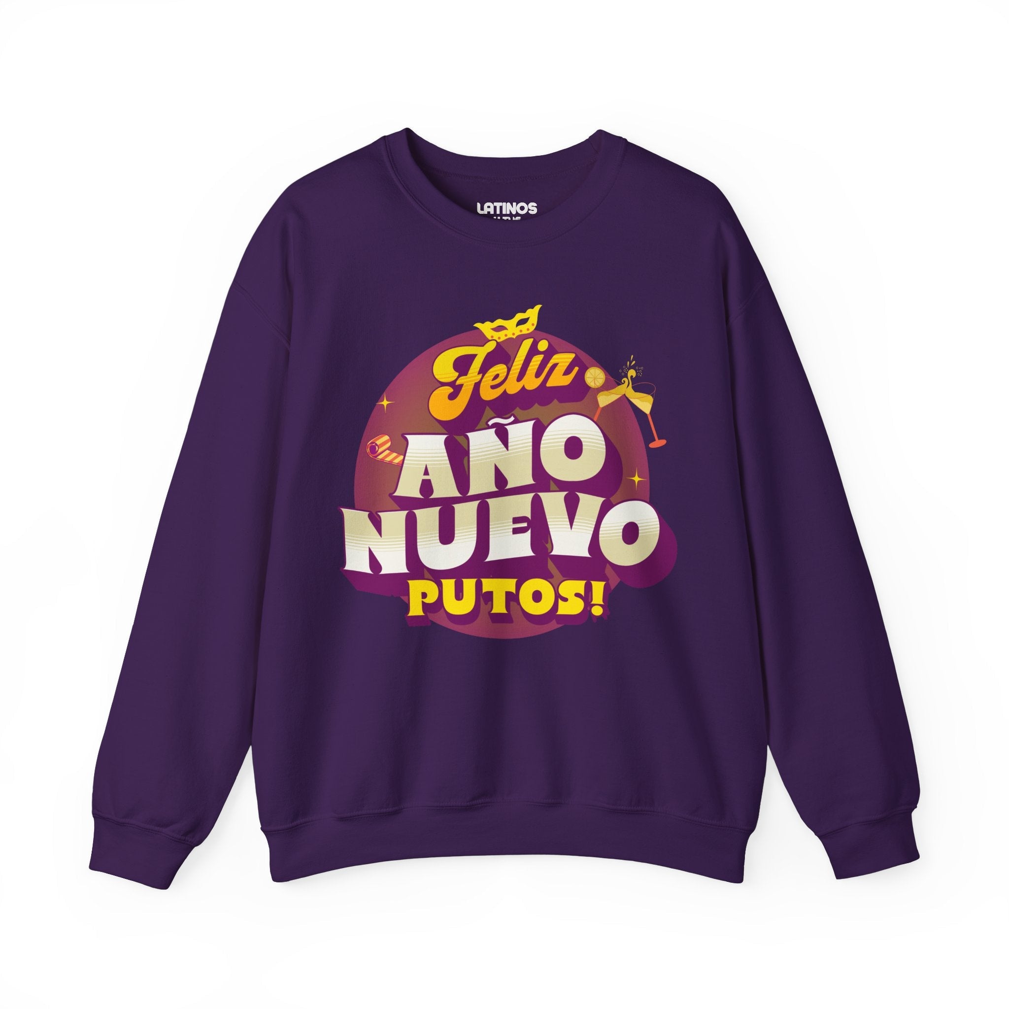 Joyeux Nouvel An Putos ! 2027 Latino Joyeux Nouvel An Pull ras du cou | Drôle Réveillon du Nouvel An | 3 Couleurs
