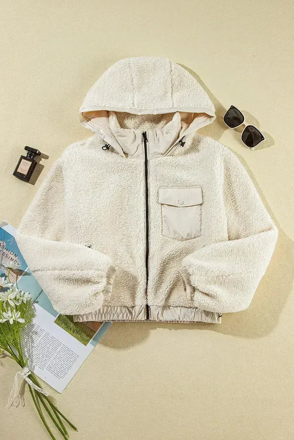 Veste Sherpa à Capuche et Poches Jet Stream