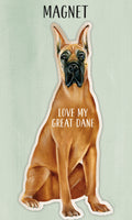Aimant - J'aime mon Dogue Allemand