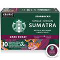 Dosettes de café Starbucks K-Cup, café torréfié foncé, Sumatra, 100 % Arabica, 1 boîte (10 dosettes)