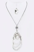 Ensemble collier et boucles d'oreilles Crystal Drop & Hoops