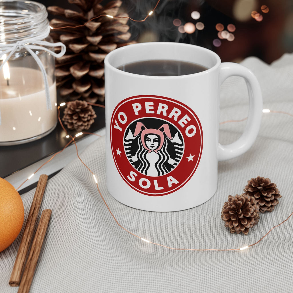 Mug "Yo Perreo Sola" | Paroles de Bunny, produits latinos drôles et viraux | 325 ou 440 ml