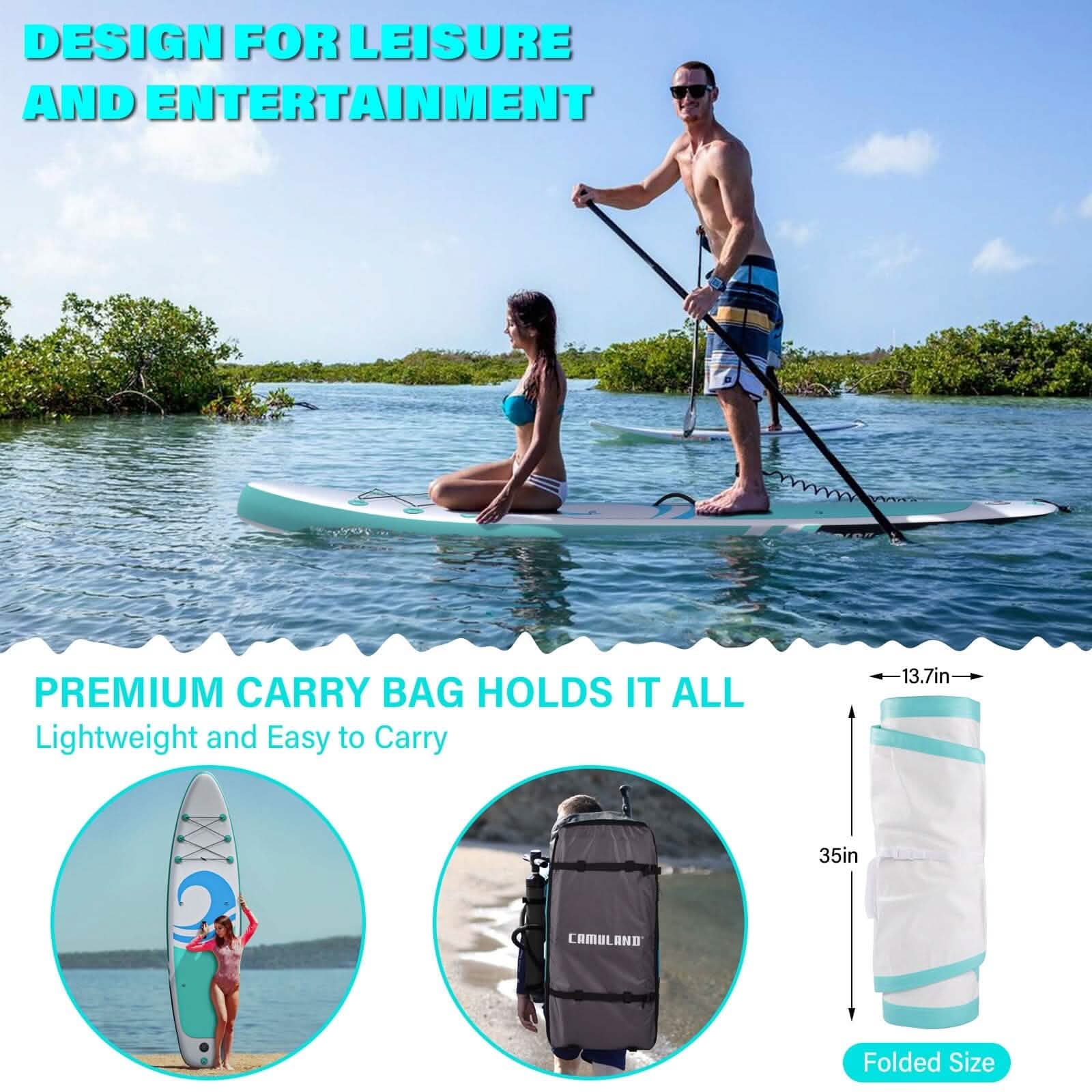 Planches à pagaie de 320 x 81 x 15 cm pour adultes avec accessoires de SUP et sac à dos de qualité supérieure