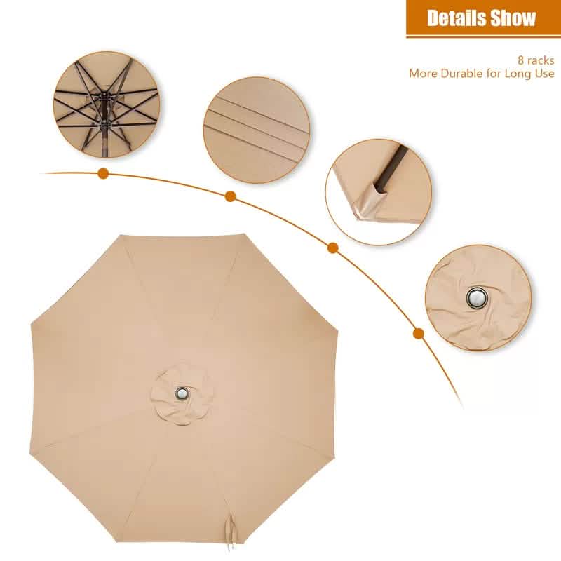 Parasol d'extérieur de 270 cm