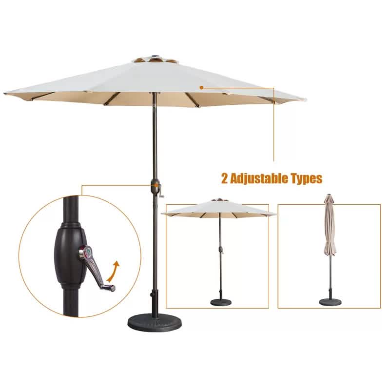 Parasol d'extérieur de 270 cm