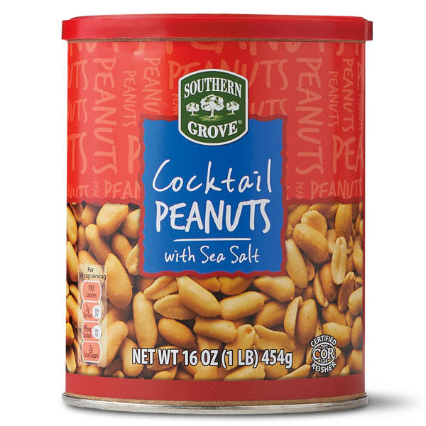 Cacahuètes grillées Cocktail Southern Grove avec sel marin, 453 g