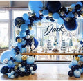 106 Ballons Kit Guirlande Arche Bleu Rétro Confettis pour Baby Shower Mariage Anniversaire Fête Ballon Décoration Fête