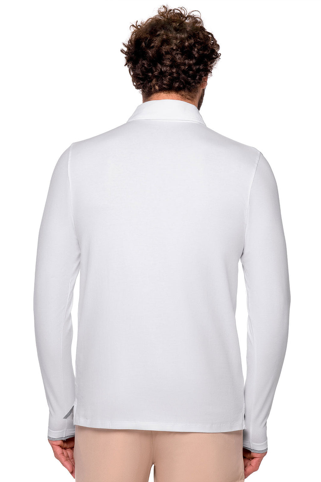 Polo Bal Harbour à manches longues et trous pour les pouces pour homme | Blanc