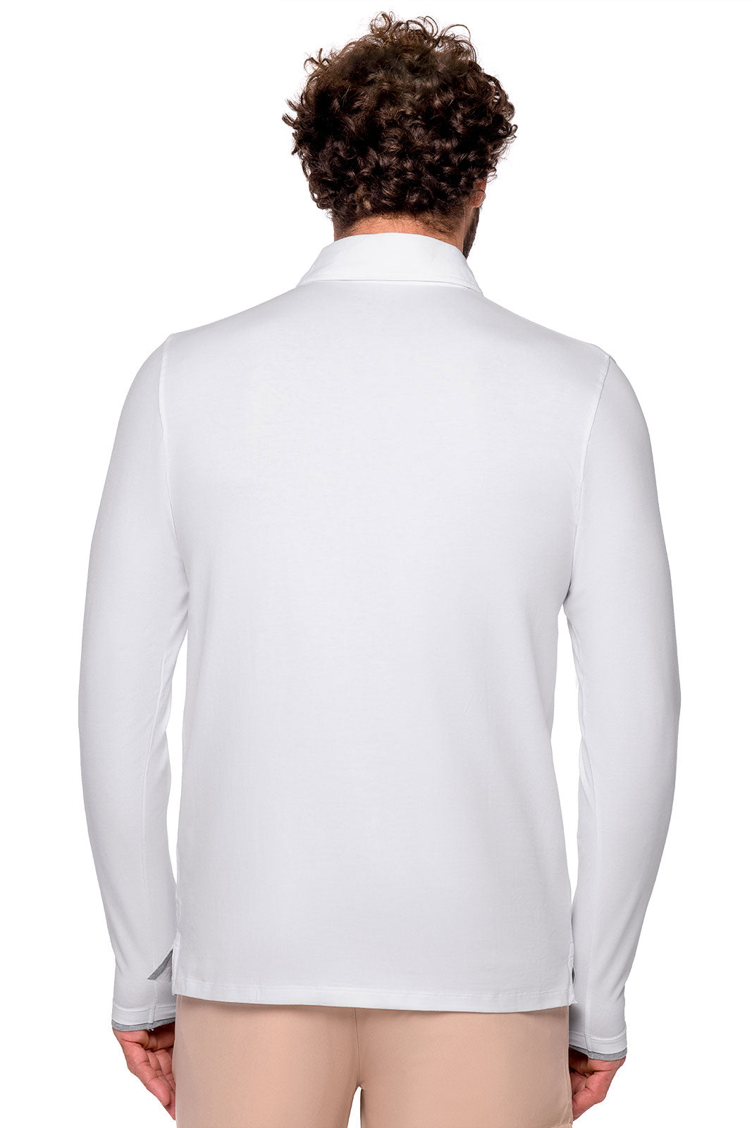 Polo Bal Harbour à manches longues et trous pour les pouces pour homme | Blanc