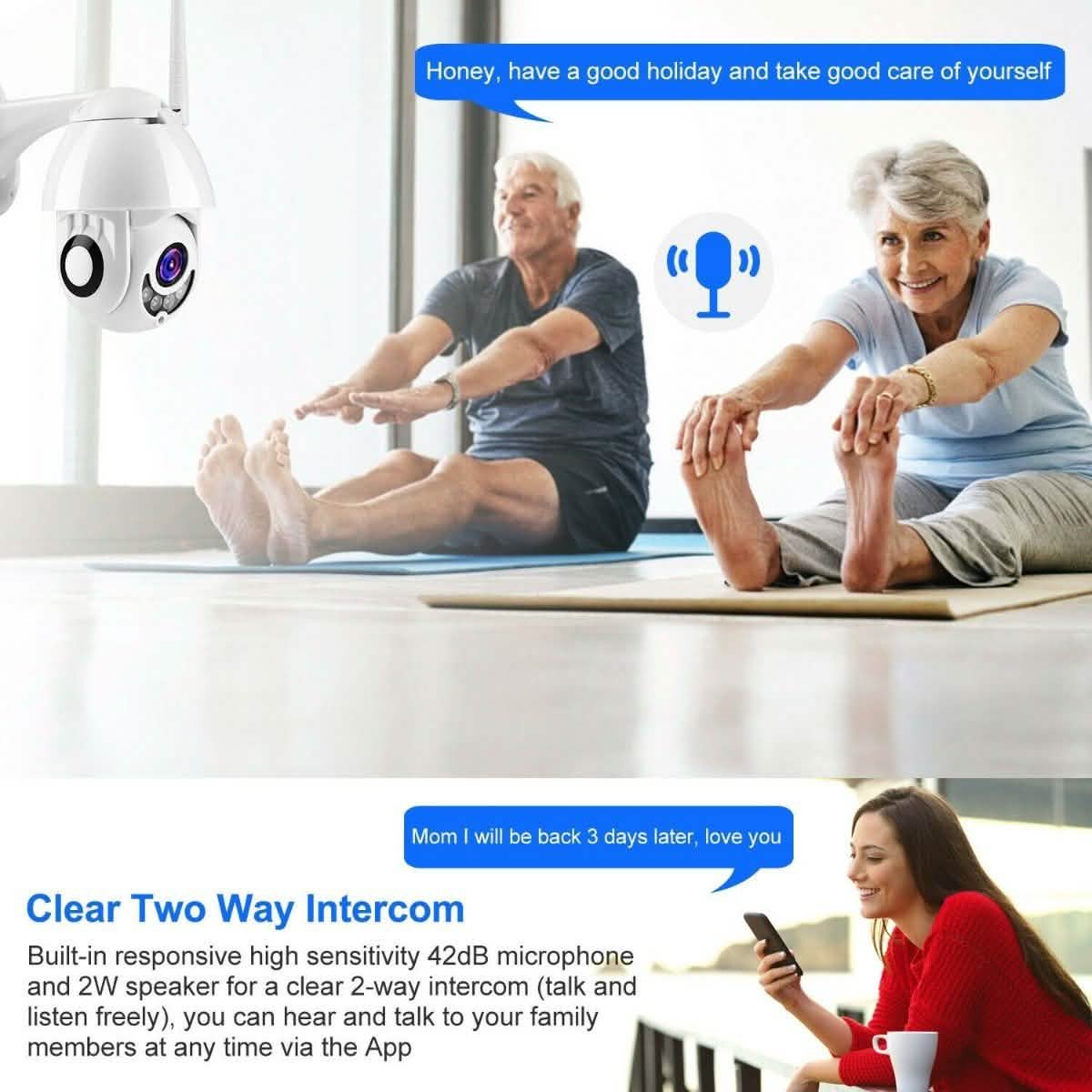 Caméra IP WiFi Full HD 1080p Bidirectionnelle