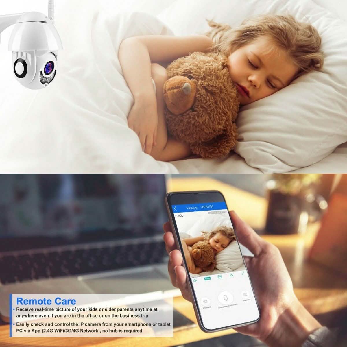 Caméra IP WiFi Full HD 1080p Bidirectionnelle
