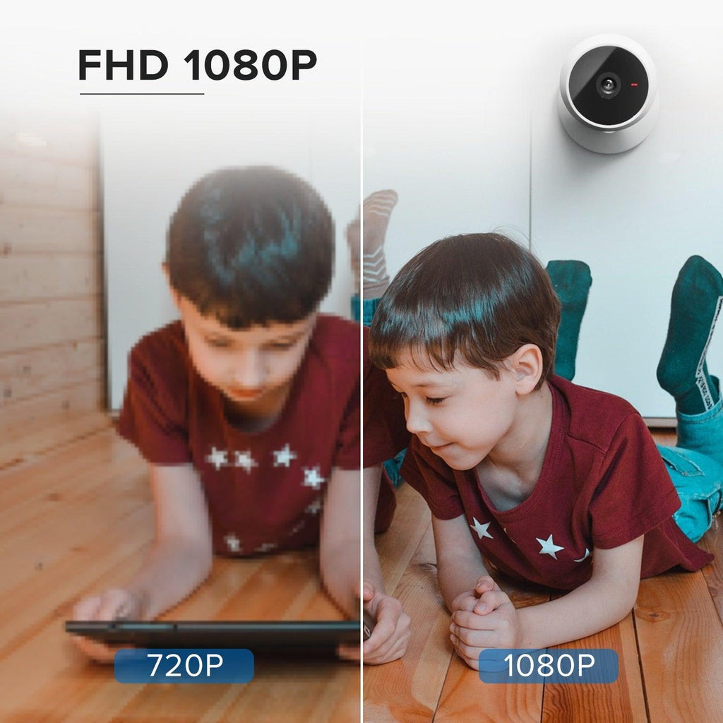Caméra IP WiFi 1080P, Caméra de surveillance intérieure, Moniteur bébé, Mini Caméra de sécurité à domicile, Détection de mouvement avec vision nocturne, Détection humaine par IA, Zone d'activité