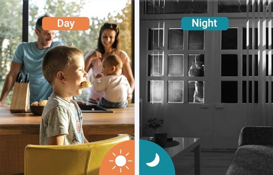 Caméra IP WiFi 1080P, Caméra de surveillance intérieure, Moniteur bébé, Mini Caméra de sécurité à domicile, Détection de mouvement avec vision nocturne, Détection humaine par IA, Zone d'activité