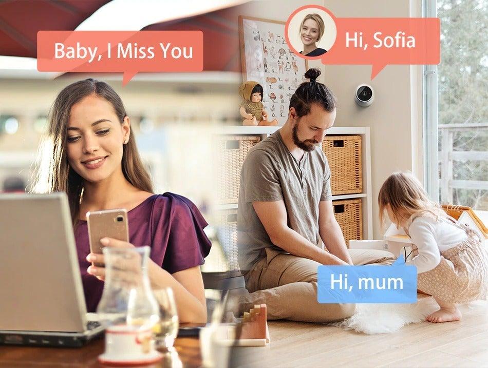 Caméra IP WiFi 1080P, Caméra de surveillance intérieure, Moniteur bébé, Mini Caméra de sécurité à domicile, Détection de mouvement avec vision nocturne, Détection humaine par IA, Zone d'activité