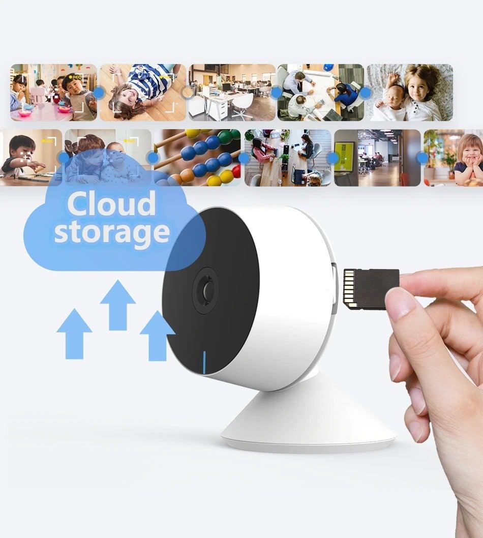 Caméra IP WiFi 1080P, Caméra de surveillance intérieure, Moniteur bébé, Mini Caméra de sécurité à domicile, Détection de mouvement avec vision nocturne, Détection humaine par IA, Zone d'activité