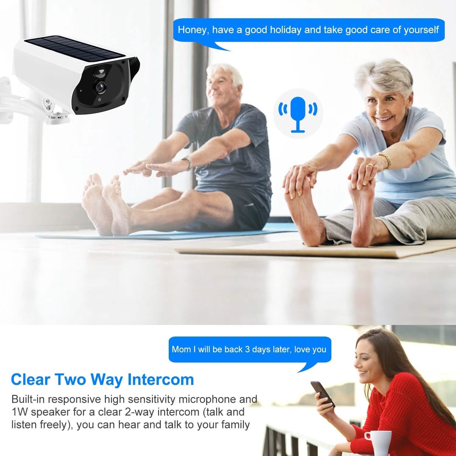 Caméra IP Wifi Solaire 1080P