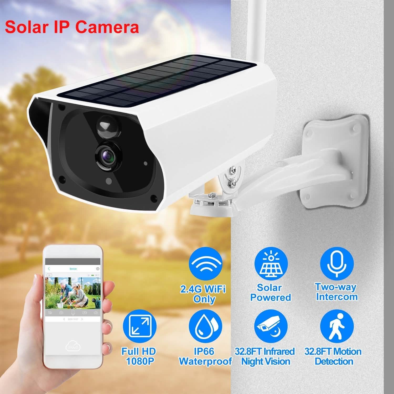 Caméra IP Wifi Solaire 1080P