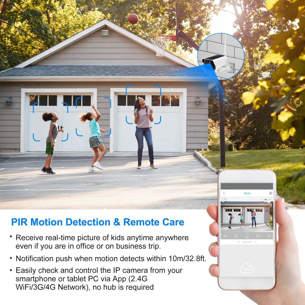 Caméra IP Wifi Solaire 1080P