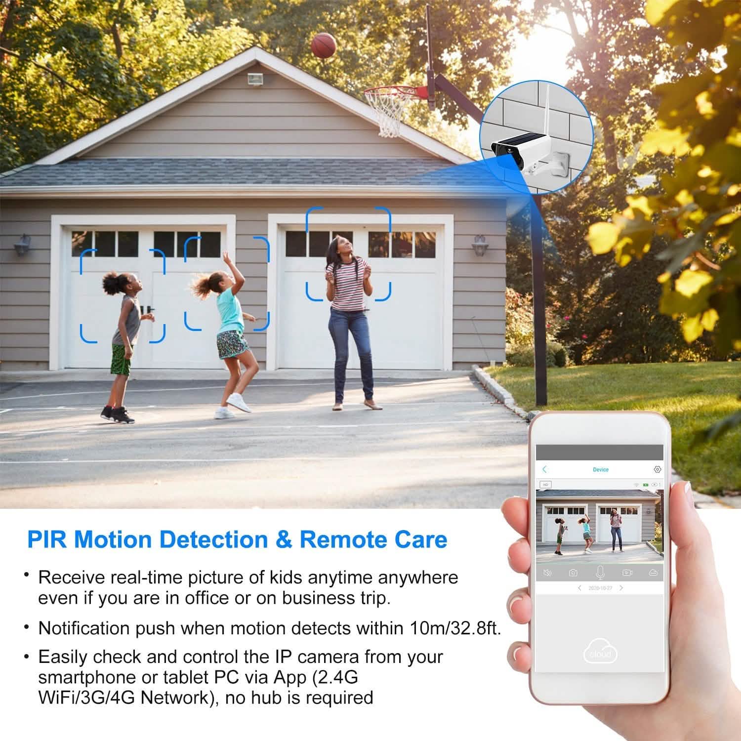 Caméra IP Wifi Solaire 1080P