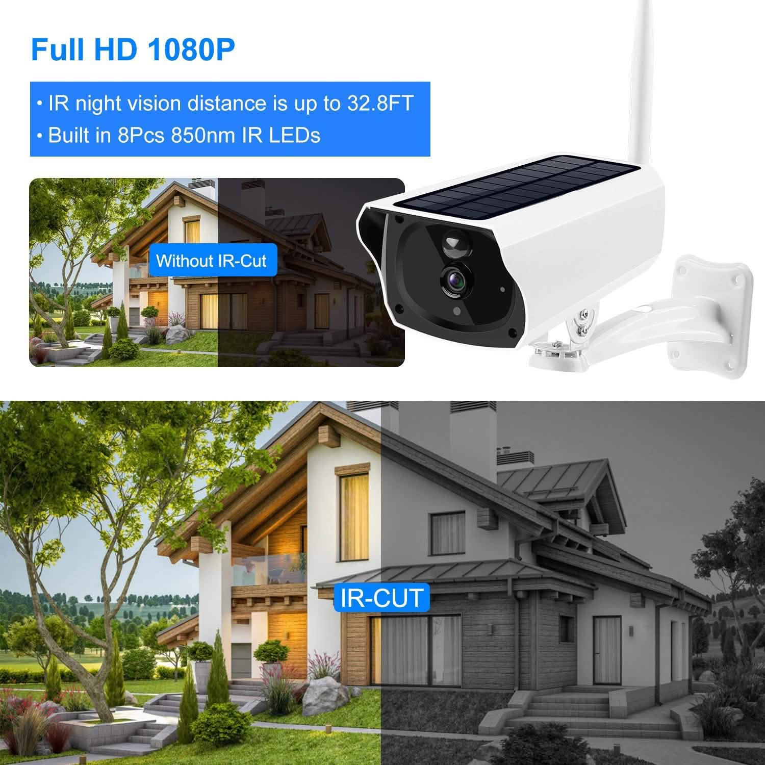 Caméra IP Wifi Solaire 1080P