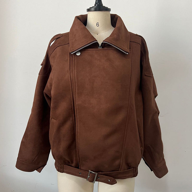 Veste décontractée zippée pour femme