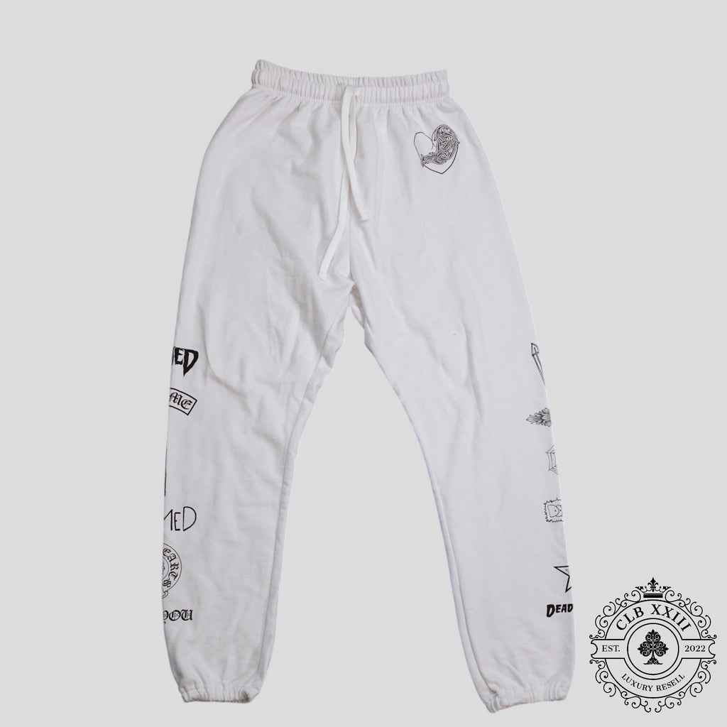 Pantalon de jogging Chrome Hearts Deadly Doll blanc
