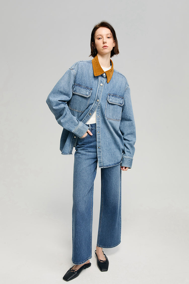 Le jean large Cityer Crop HJ009