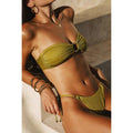 Maillot de bain plissé bikini push-up, ensemble de maillot de bain, maillot de bain pour femme, maillot de bain deux pièces, haut et bas triangle de couleur unie, bikinis, vêtements de plage.