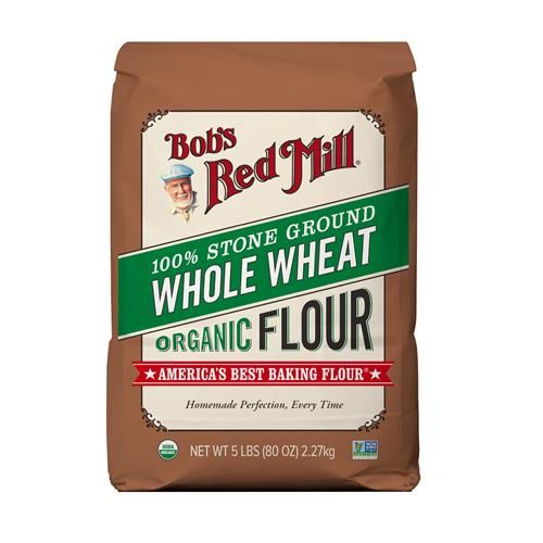 Farine de blé entier biologique, 2,27 kg (paquet de 1) de Bob's Red Mill - Sans OGM, grains entiers, végétalienne, casher