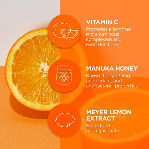 Andalou Naturals – Nettoyant Crème Visage Éclat Teint Citron Meyer + C, Pour un Teint Revitalisé et une Texture Plus Lisse, Aide à Renouveler la Vitalité de la Peau et à Uniformiser le Teint, Non Testé sur les Animaux, 177 ml