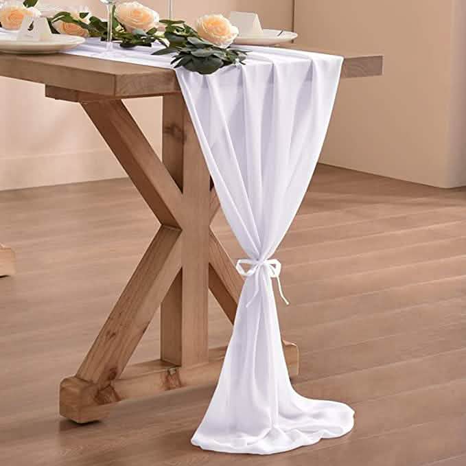 Chemin de table en mousseline de 3 m