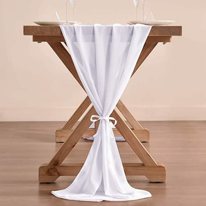 Chemin de table en mousseline de 3 m