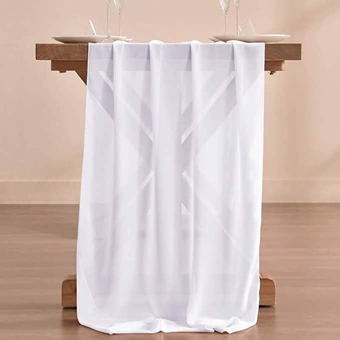 Chemin de table en mousseline de 3 m