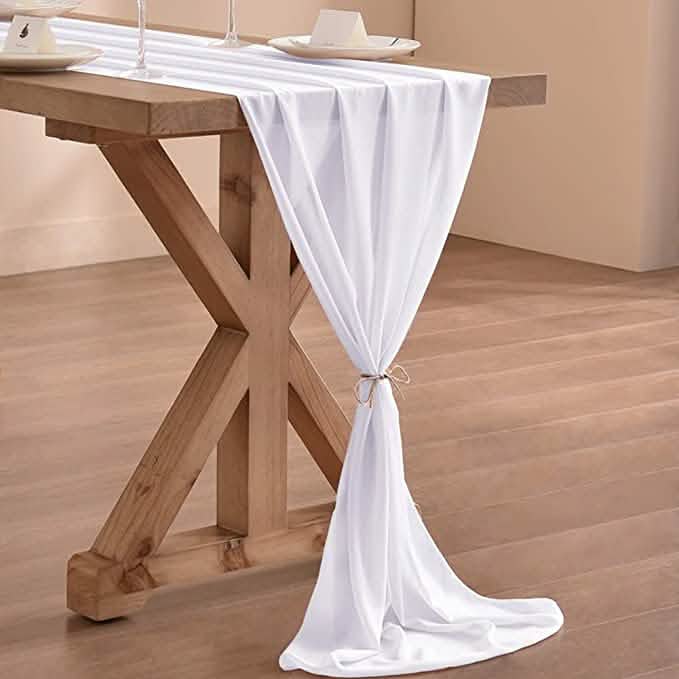 Chemin de table en mousseline de 3 m