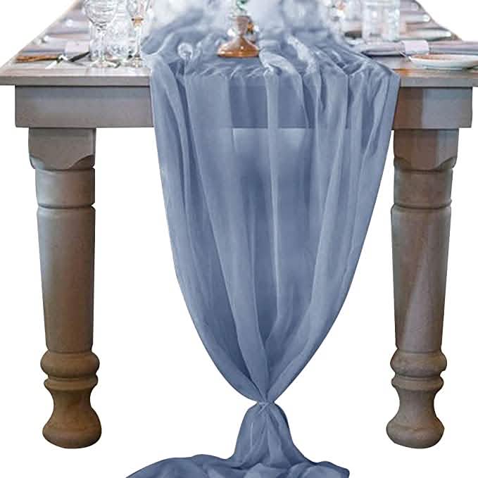 Chemin de table en mousseline de 3 m
