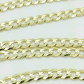 Collier chaîne cubaine en or jaune massif 10 carats 2,6 mm