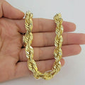 Collier chaîne torsadée en or jaune 10 carats, coupe diamant, 6 mm