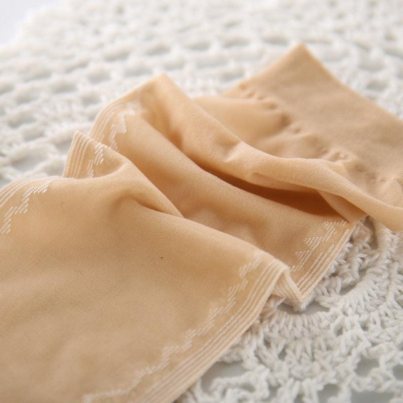 10 paires de chaussettes de haute qualité pour femmes en velours et soie, chaussettes printemps-été respirantes, fond en coton doux et absorbant, antidérapantes, chaussettes courtes pour femmes