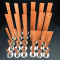 10 mèches de bougie en bois de 6 à 13 cm avec support en métal pour bougies faites à la main, mèches en bois pour bougies en cire de soja ou paraffine, pour fabrication de bougies DIY