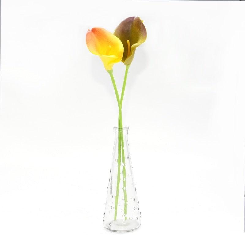 10 Pcs de Haute Qualité Calla Lily Artificielles "Real Touch" Bouquet pour Mariage Mariée Maison Cuisine Table Décoration Fleur Décoration Maison