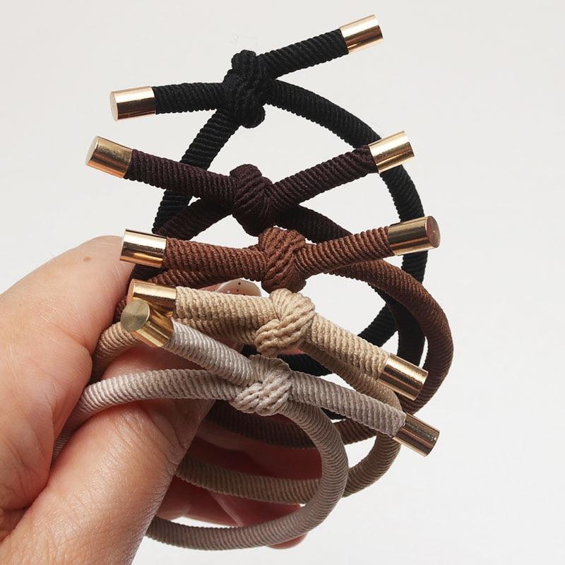10 élastiques à cheveux pour femme de haute qualité, chouchous plaqués or, accessoires de cheveux, élastiques à cheveux, magnifiques accessoires pour cheveux pour femme