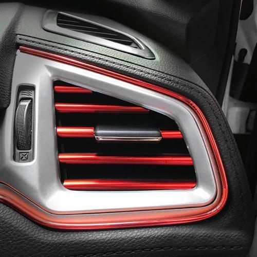 Lot de 10 baguettes décoratives universelles en forme de U pour sortie d'aération de voiture, accessoires brillants pour voiture, baguettes décoratives en forme de U pour sortie d'aération de voiture, accessoires de décoration pour voiture.