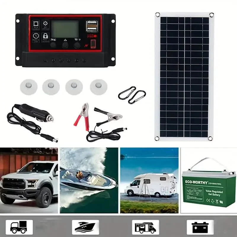 Panneau solaire 10W Cellule solaire 18V Contrôleur 60A&100A Panneaux solaires