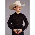 Stetson Popeline Unie (Noir) - Chemise Western Enfant