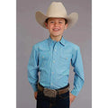 Chemise Western Stetson Candy Strip (Turquoise/Blanc) - Garçon