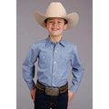 Chemise Western Stetson Candy Strip (Bleu/Blanc) - Garçon