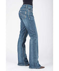 Stetson 214 Jean Coupe Droite avec Poche Arrière Chevron - Jeans Femme