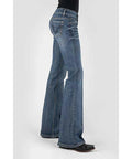 Stetson 816 Jean bootcut classique avec poches arrière décoratives – Femme
