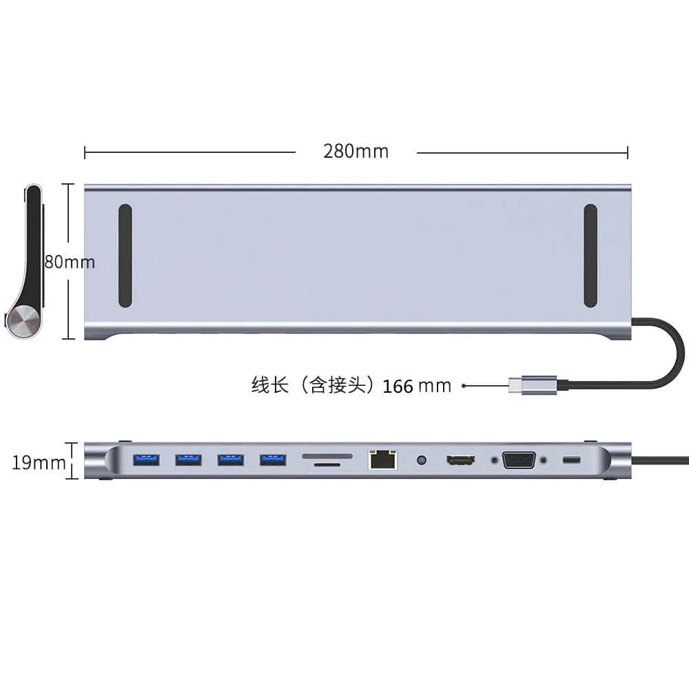 Station d'accueil USB C 11-en-1